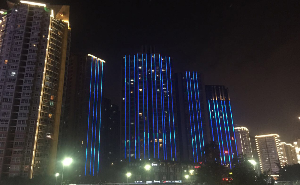 【貴州】河岸小區線條燈亮化