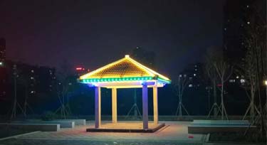 小區(qū)涼亭亮化 客戶滿意就是光臣的原動力！