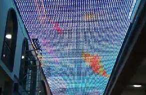 光臣DMX512全彩點光源,打造商業街天幕效果亮化