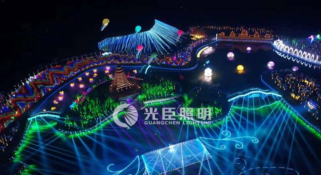 廣東光臣LED洗墻燈廠家，助力貴州黎平縣薩瑪公園燈光秀