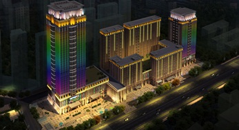 led工程線條燈,讓星級酒店外表富麗堂皇繽紛多彩