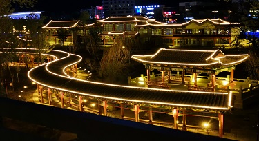 光臣DMX512雙色線條燈 河畔公園亮化應用效果分享