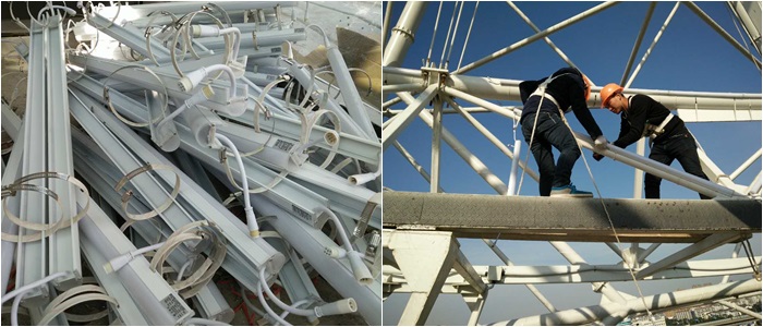 摩天輪LED護欄管安裝